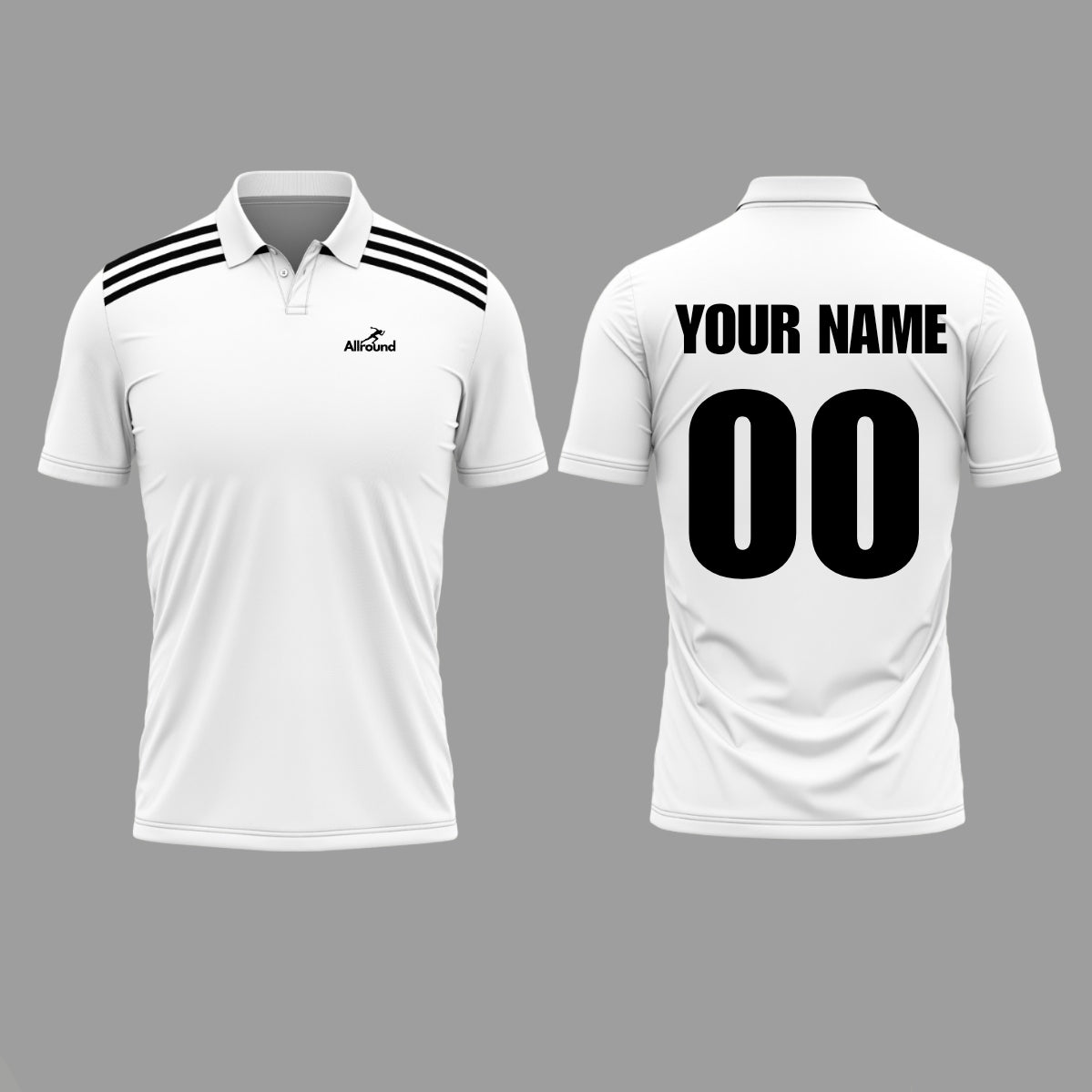 CUSTOMIZED Stripe Tshirt Cricket Jersey Tshirt with Your name and Nu